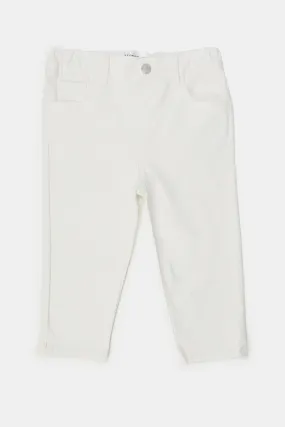 Infant Girls Plain White Jeggings