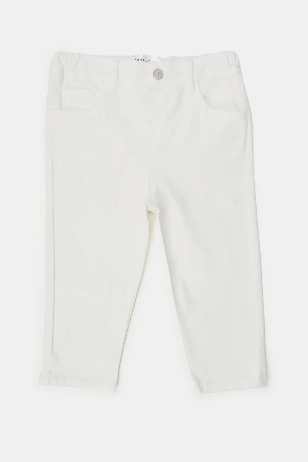 Infant Girls Plain White Jeggings