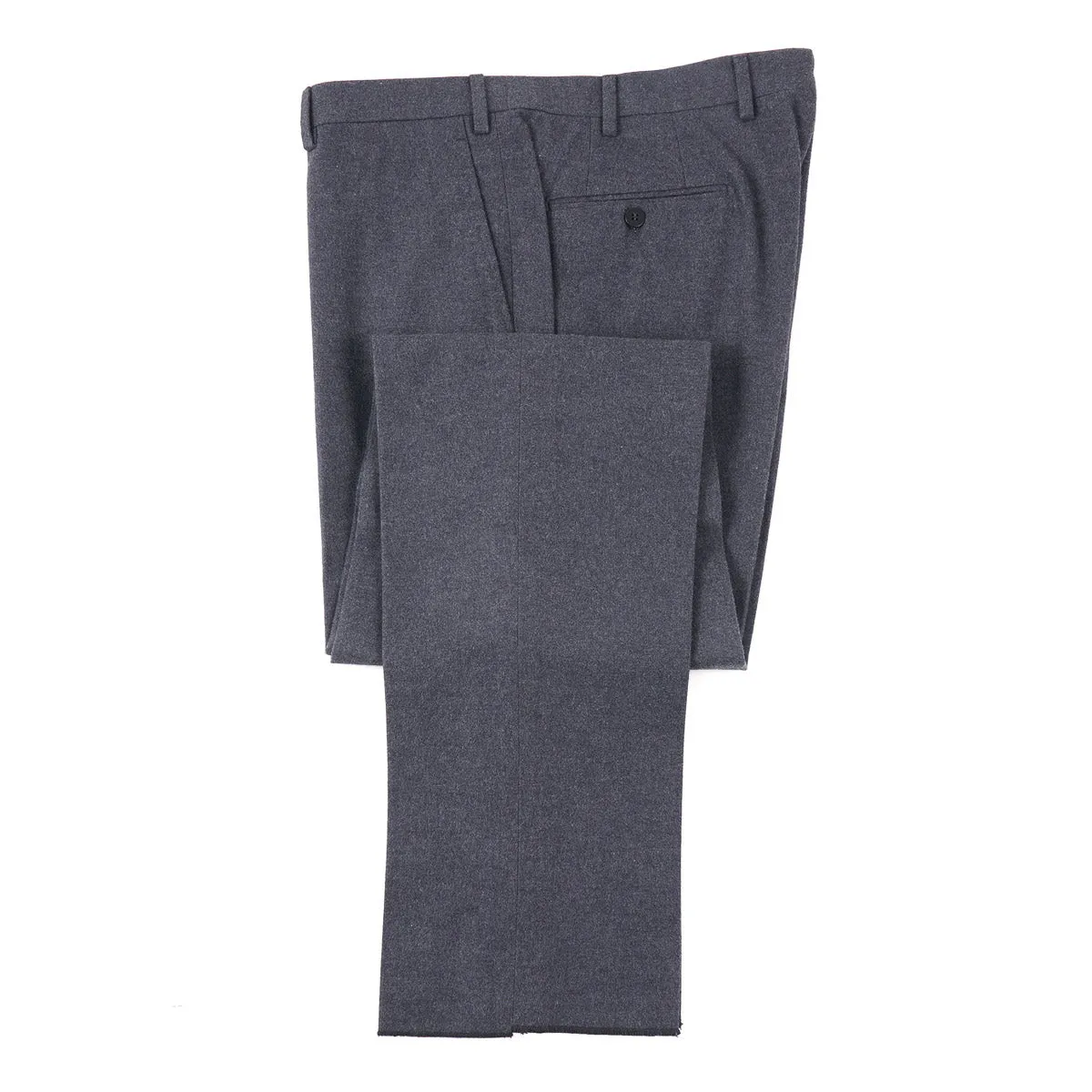 Isaia Slim-Fit Flannel Cotton Pants