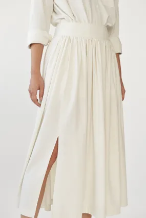 ISEA SKIRT - OFF WHITE - RAW SILK