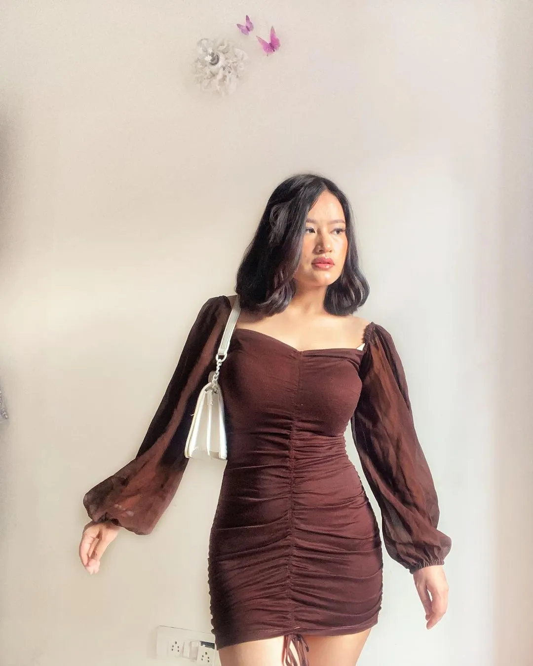 Jazlin brown dress