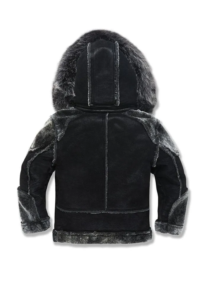 Jordan Craig LEGACY EDITION MOTO SHEARLING JACKET Kids - BLACK k