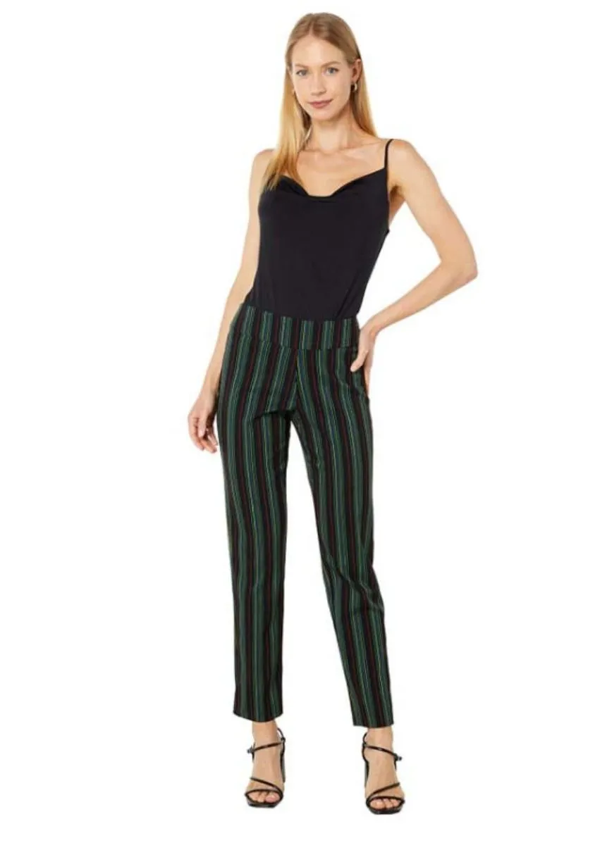 Krazy Larry Black Stripe Pull-On Ankle Pant