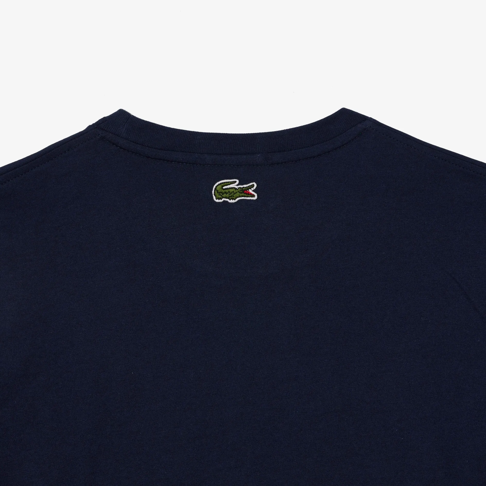 Lacoste Unisex Regular Fit Cotton Jersey Branded T-Shirt Navy Blue TH1147 166