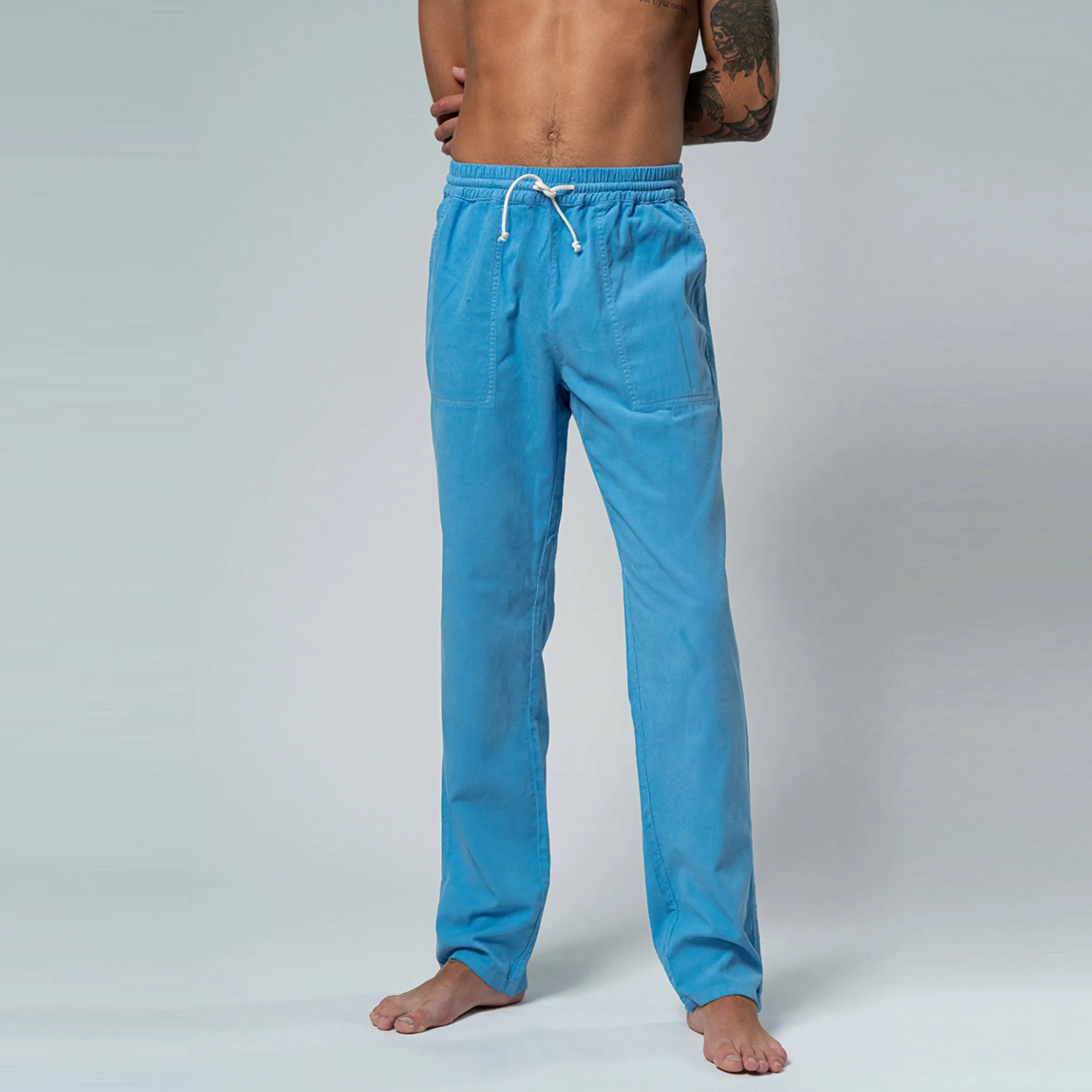 Lemos Beach Trousers (Sky Blue Baby Cord)