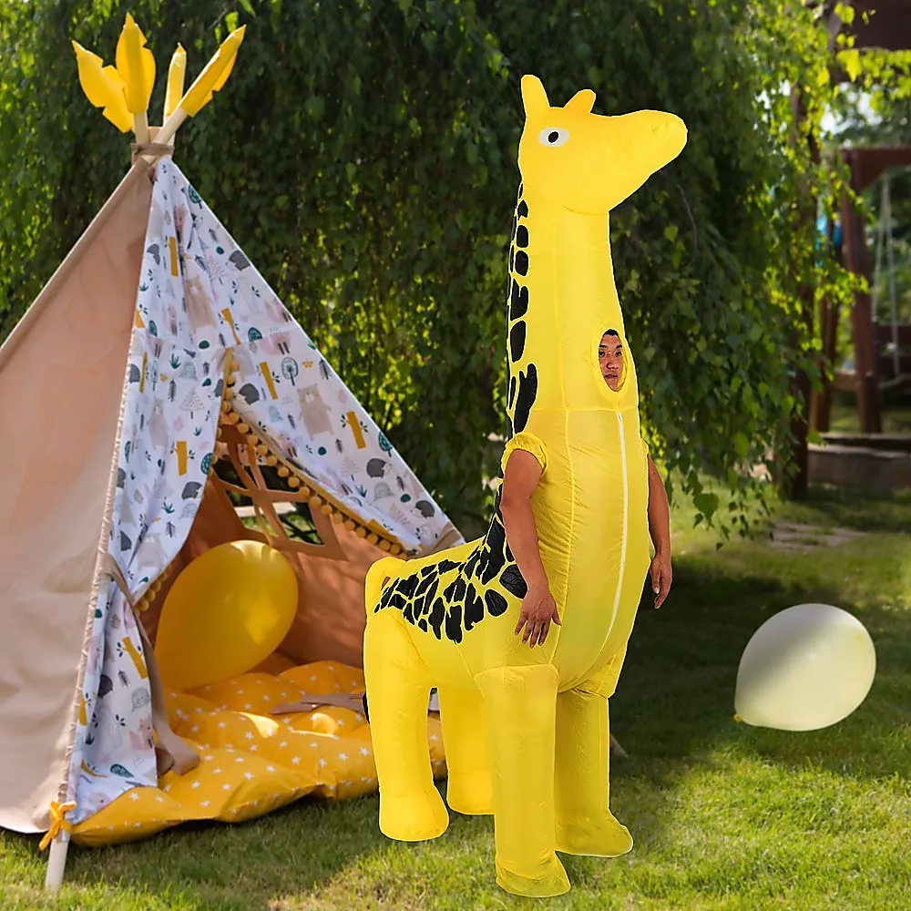 Lightweight Fan-Operated Giraffe Inflatable Costume Suit