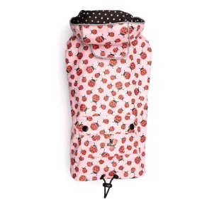 London Dog Raincoat Pink Ladybugs