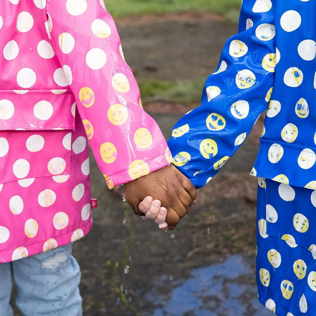 Magnetic Me - Raincoat - Blue Polka Dot Emoji