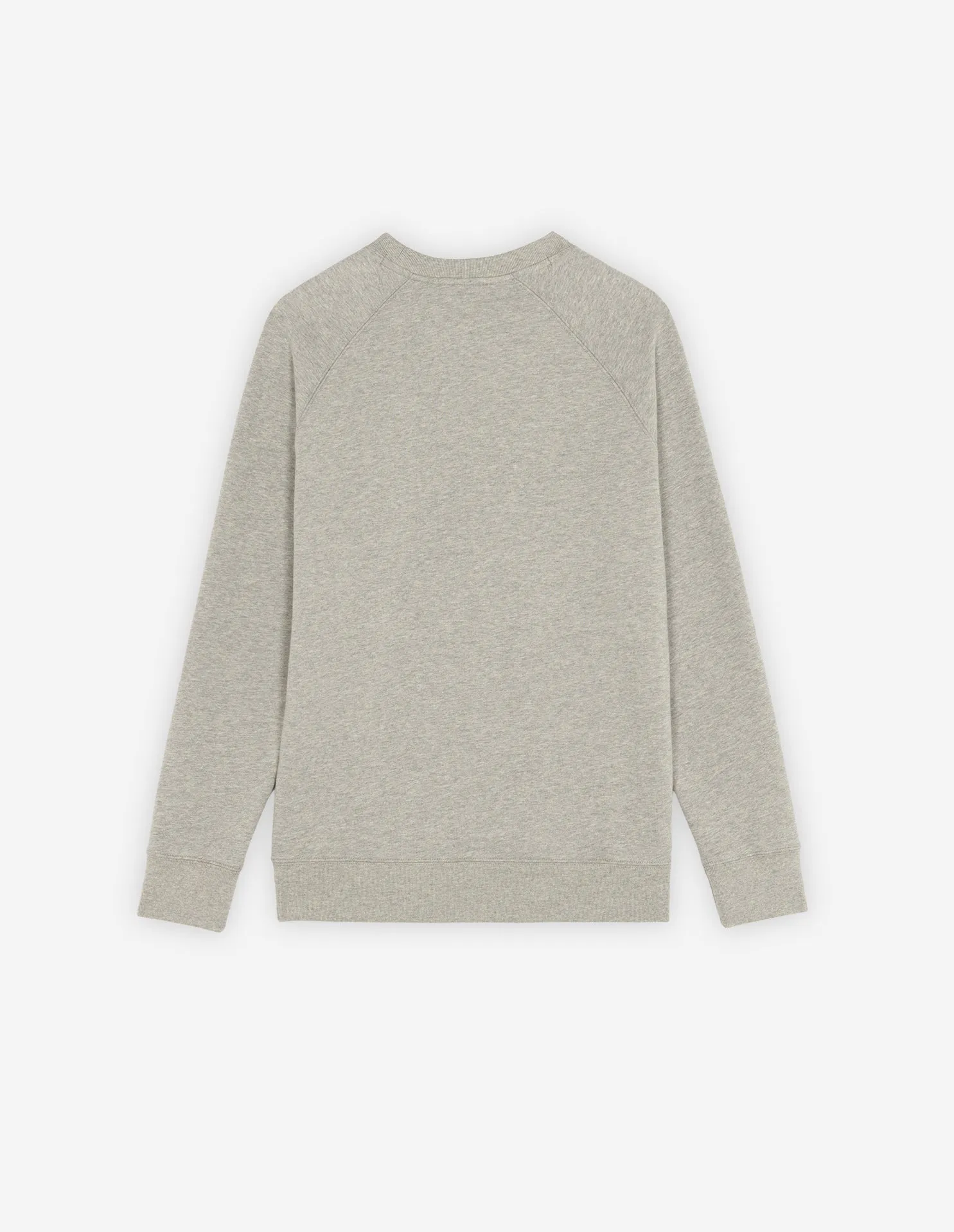 Maison Kitsune Men's Monochrome Fox Head patch Classic Sweatshirt Grey Melange JM00316KM0001 H150