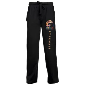 Marvel Studios The Eternals Logo and Text Pajama Sleep Pants