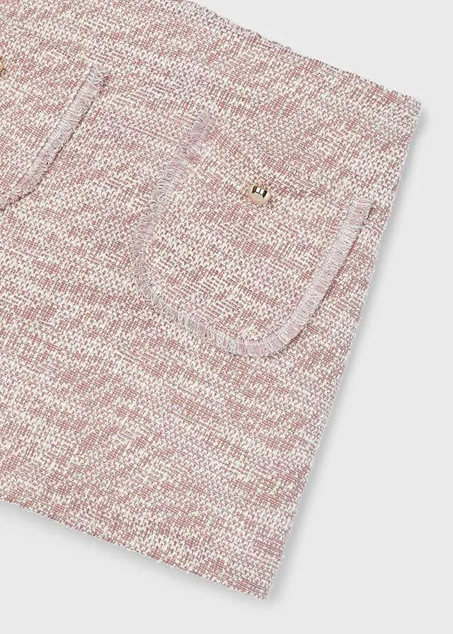 Mayoral Girls Rose Pink Tweed Skirt