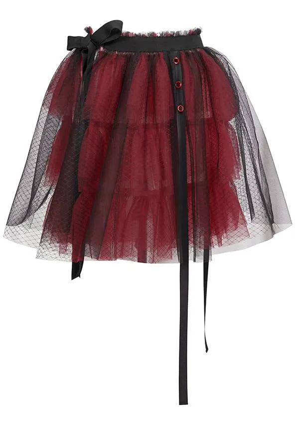 Medusa Punk [Black/Red] | FLARED SKIRT