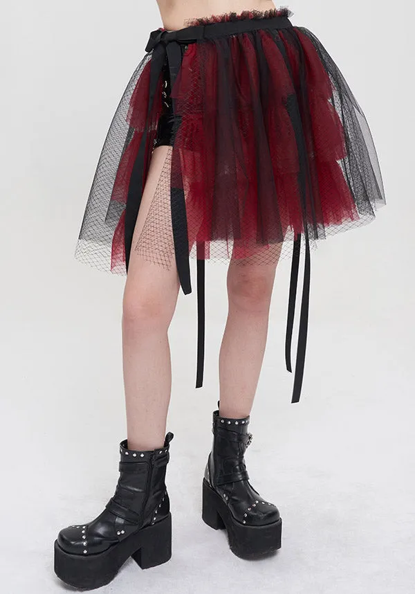 Medusa Punk [Black/Red] | FLARED SKIRT