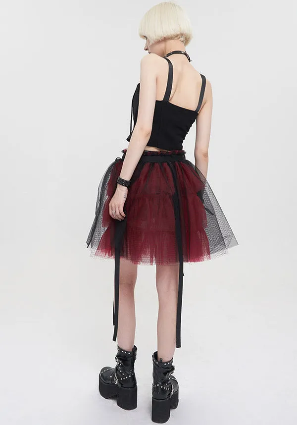 Medusa Punk [Black/Red] | FLARED SKIRT