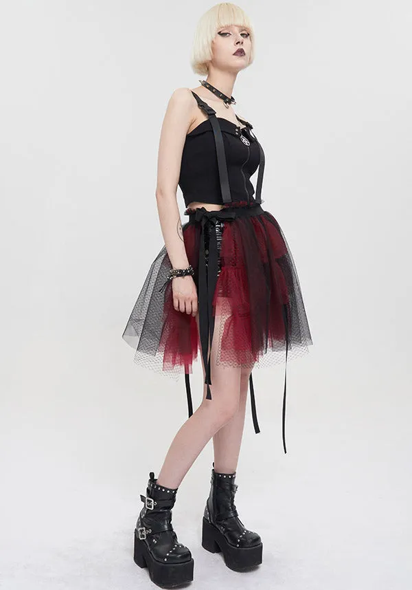 Medusa Punk [Black/Red] | FLARED SKIRT