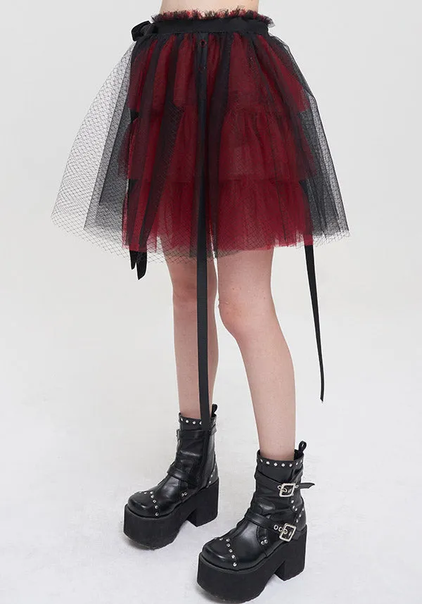 Medusa Punk [Black/Red] | FLARED SKIRT