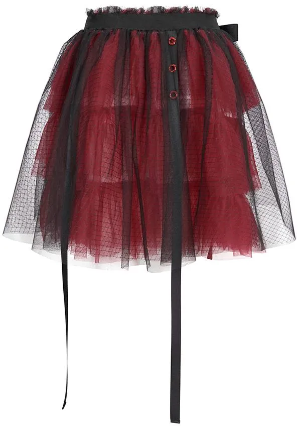 Medusa Punk [Black/Red] | FLARED SKIRT