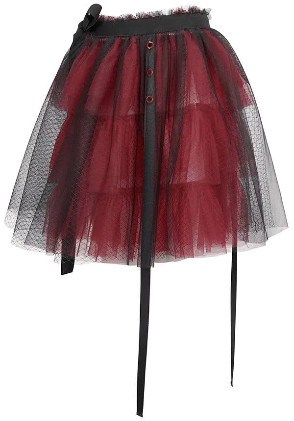 Medusa Punk [Black/Red] | FLARED SKIRT