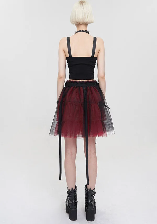 Medusa Punk [Black/Red] | FLARED SKIRT