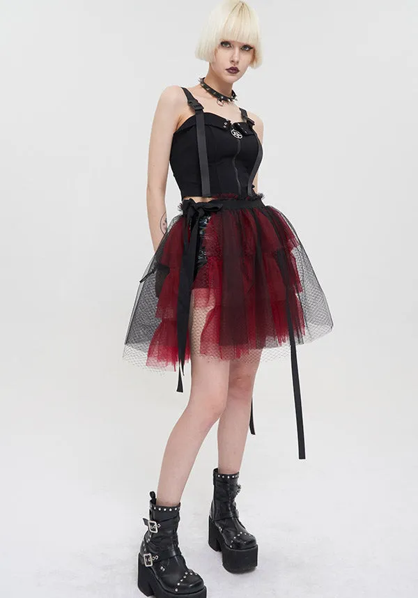 Medusa Punk [Black/Red] | FLARED SKIRT