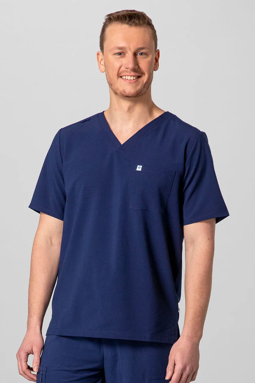 Men's 2-Pocket V-Neck Scrub Top