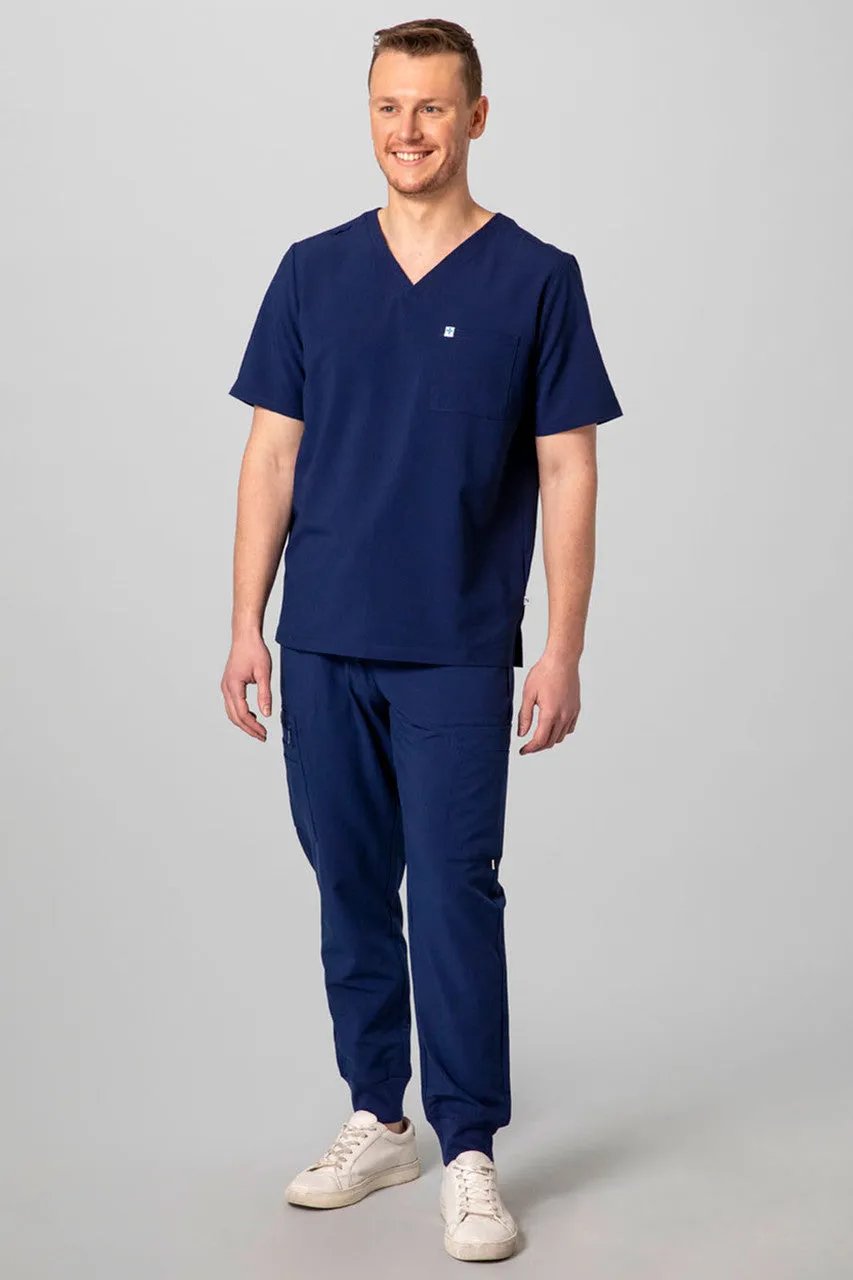 Men's 2-Pocket V-Neck Scrub Top