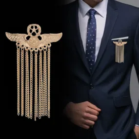 Men's Air Force Eagle Wings Tassel Brooch