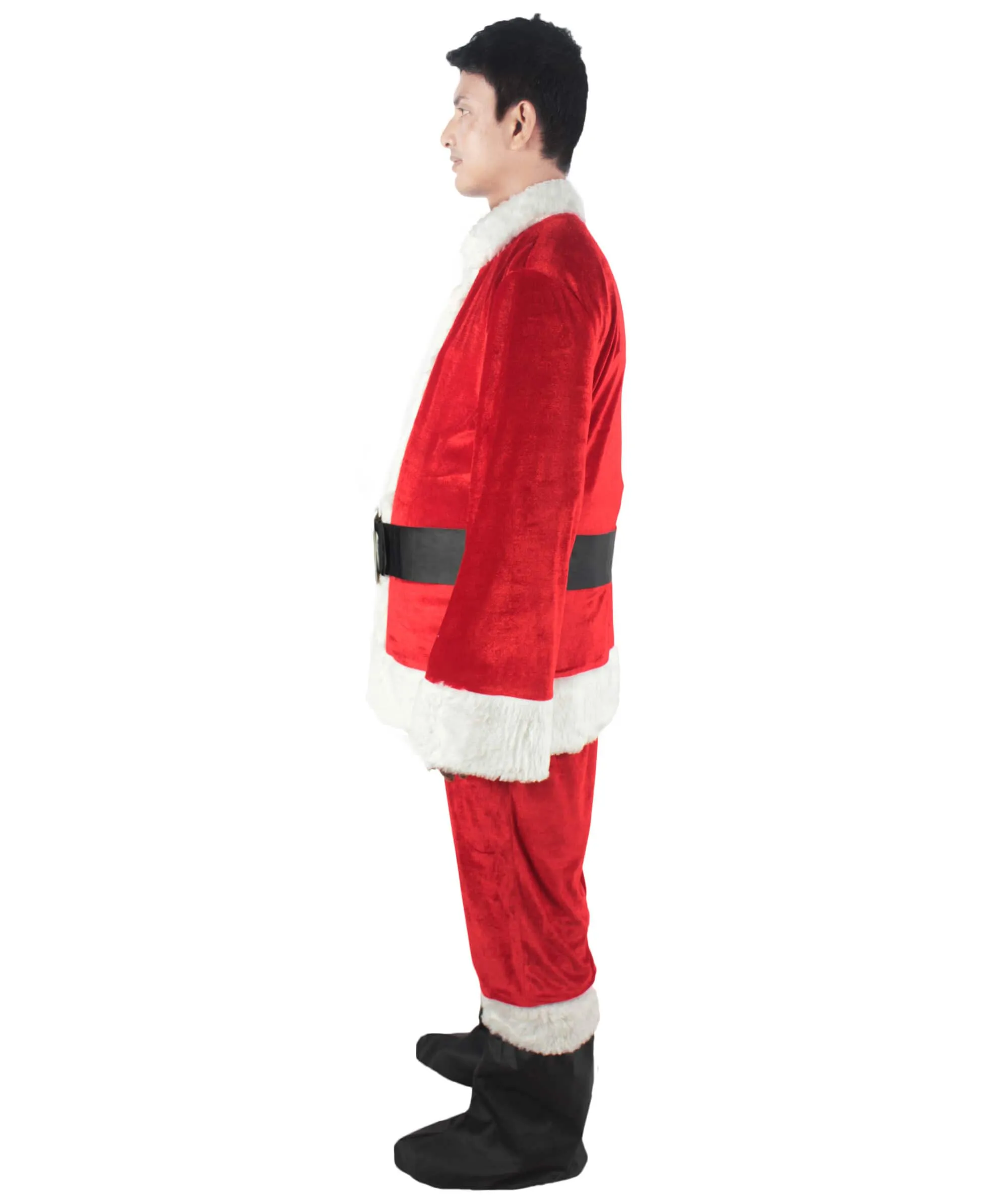 Men's Christmas Santa Body Suit Costume Bundle