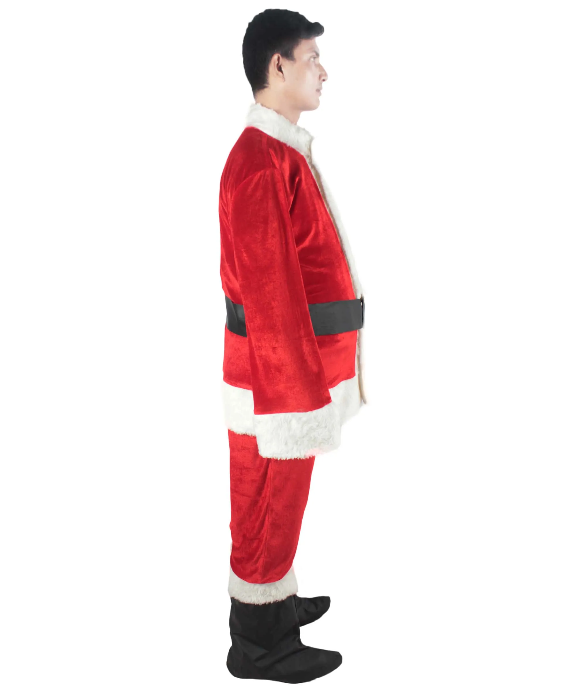 Men's Christmas Santa Body Suit Costume Bundle