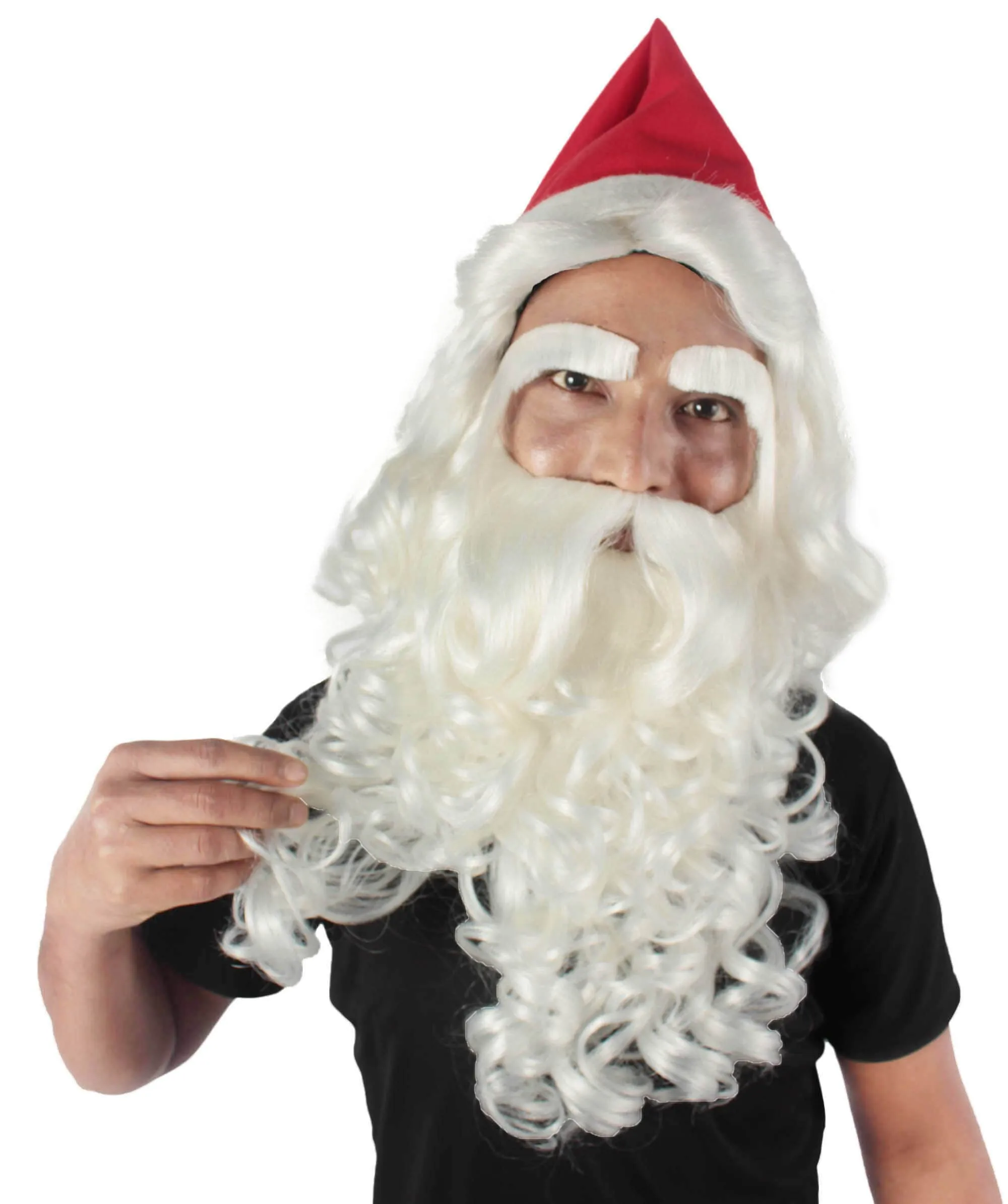 Men's Christmas Santa Body Suit Costume Bundle