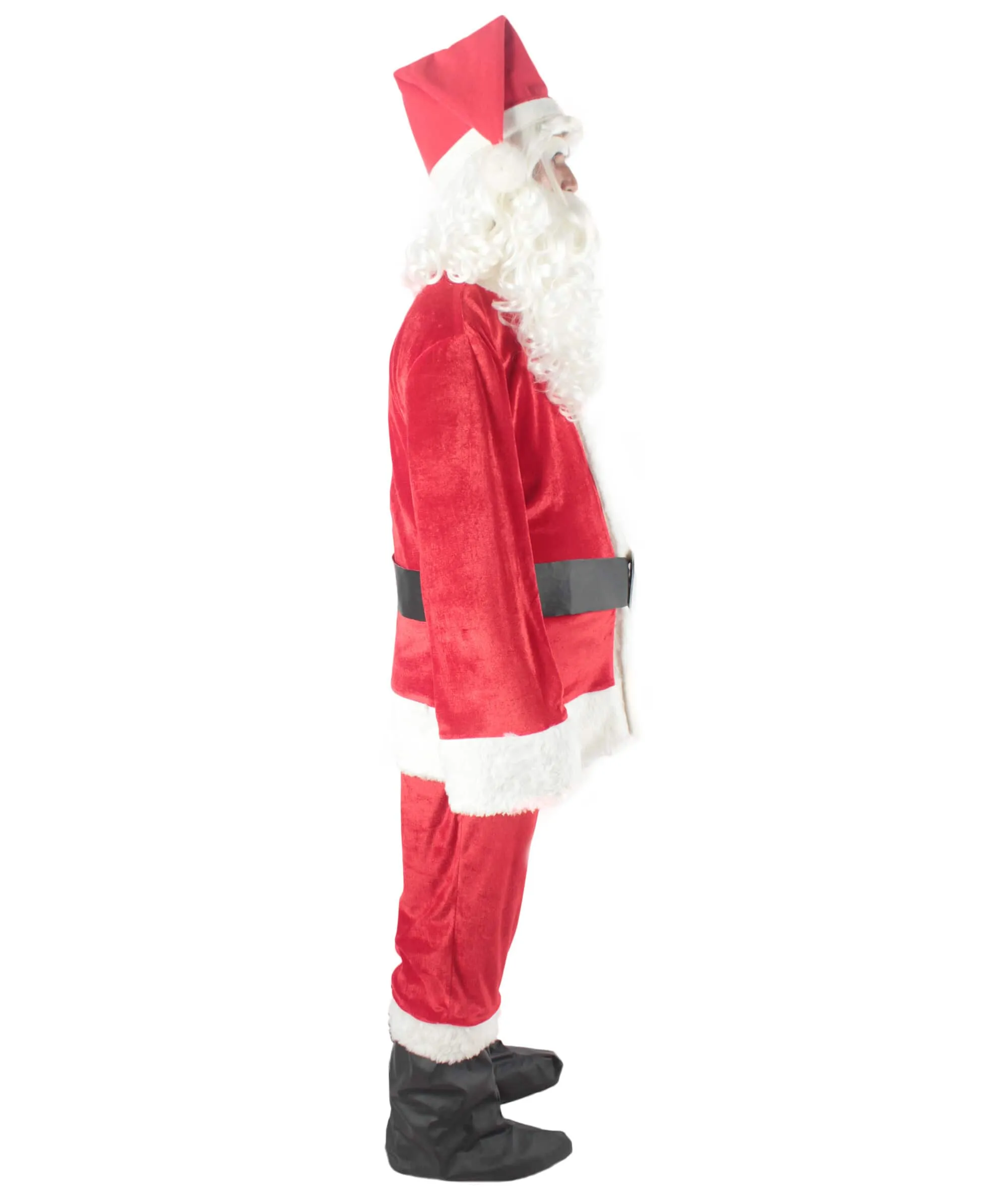 Men's Christmas Santa Body Suit Costume Bundle