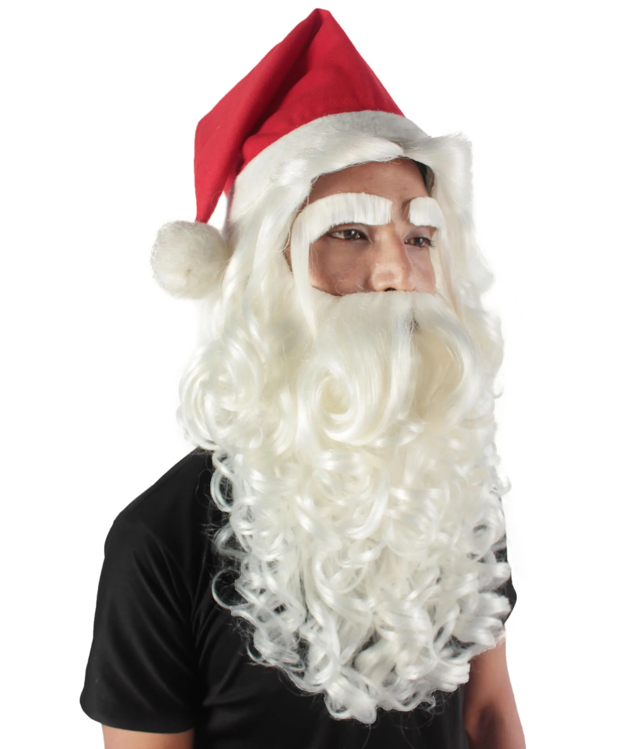 Men's Christmas Santa Body Suit Costume Bundle