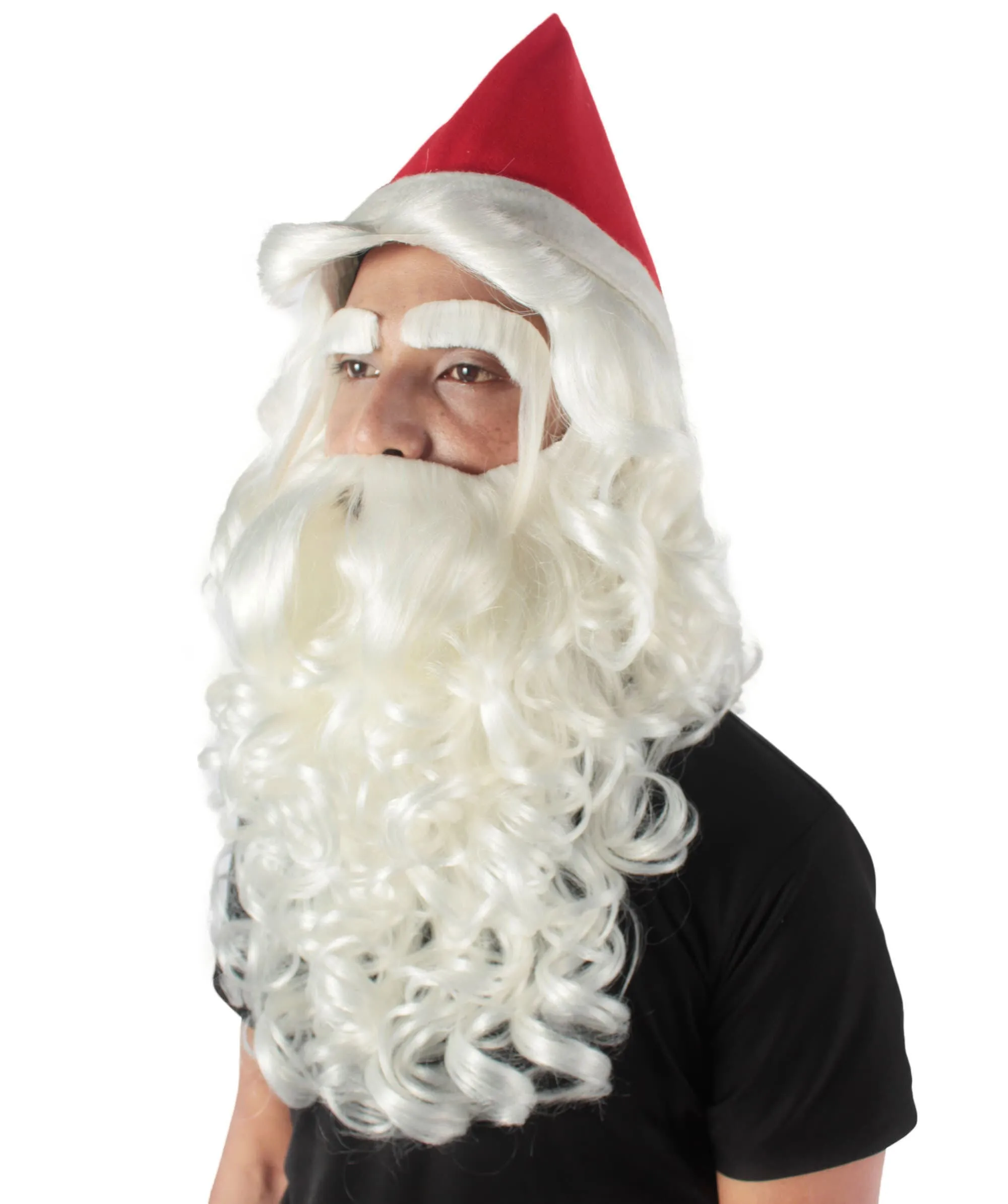 Men's Christmas Santa Body Suit Costume Bundle