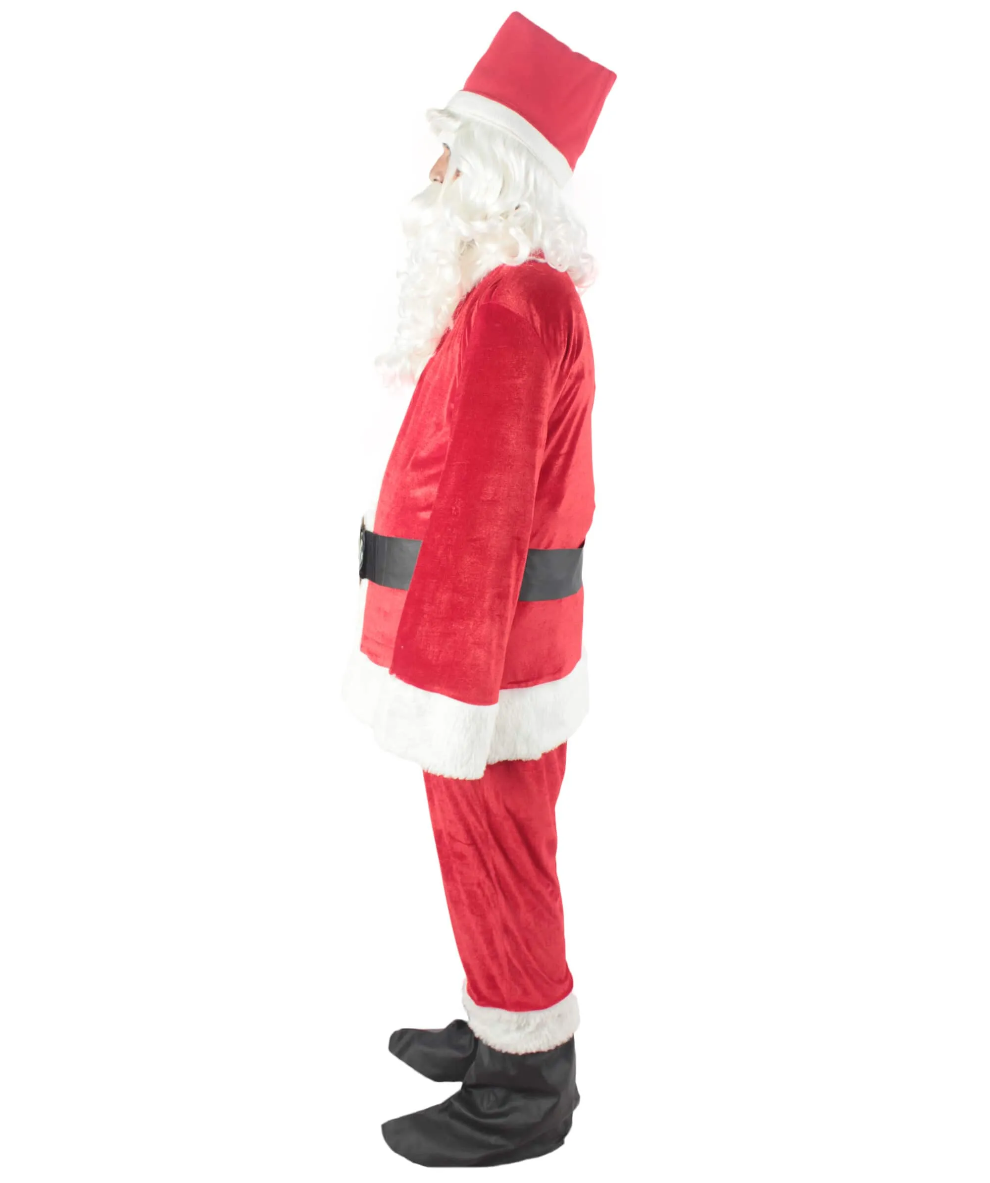 Men's Christmas Santa Body Suit Costume Bundle