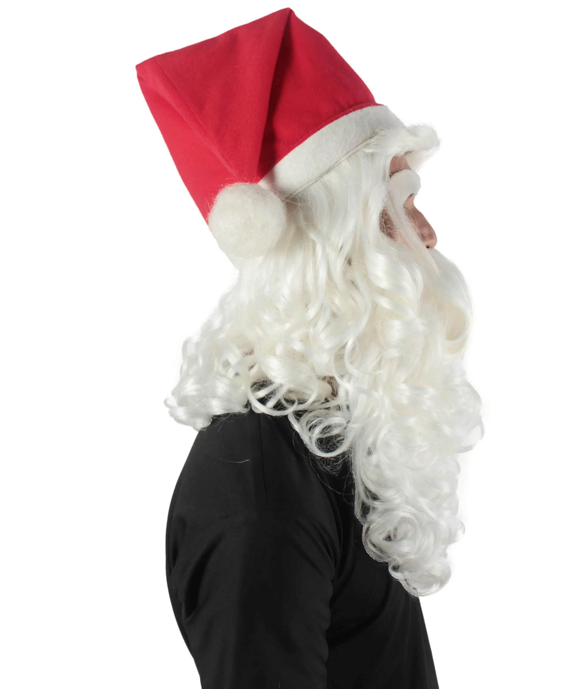 Men's Christmas Santa Body Suit Costume Bundle