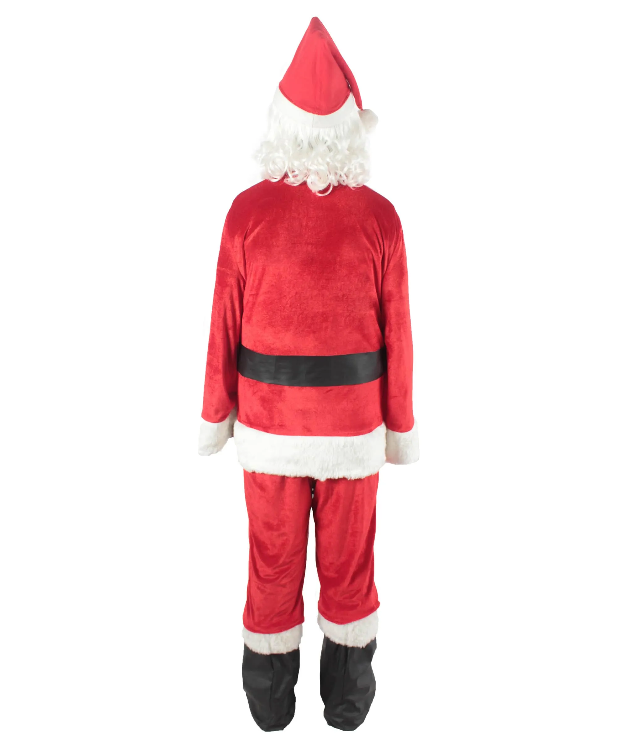 Men's Christmas Santa Body Suit Costume Bundle