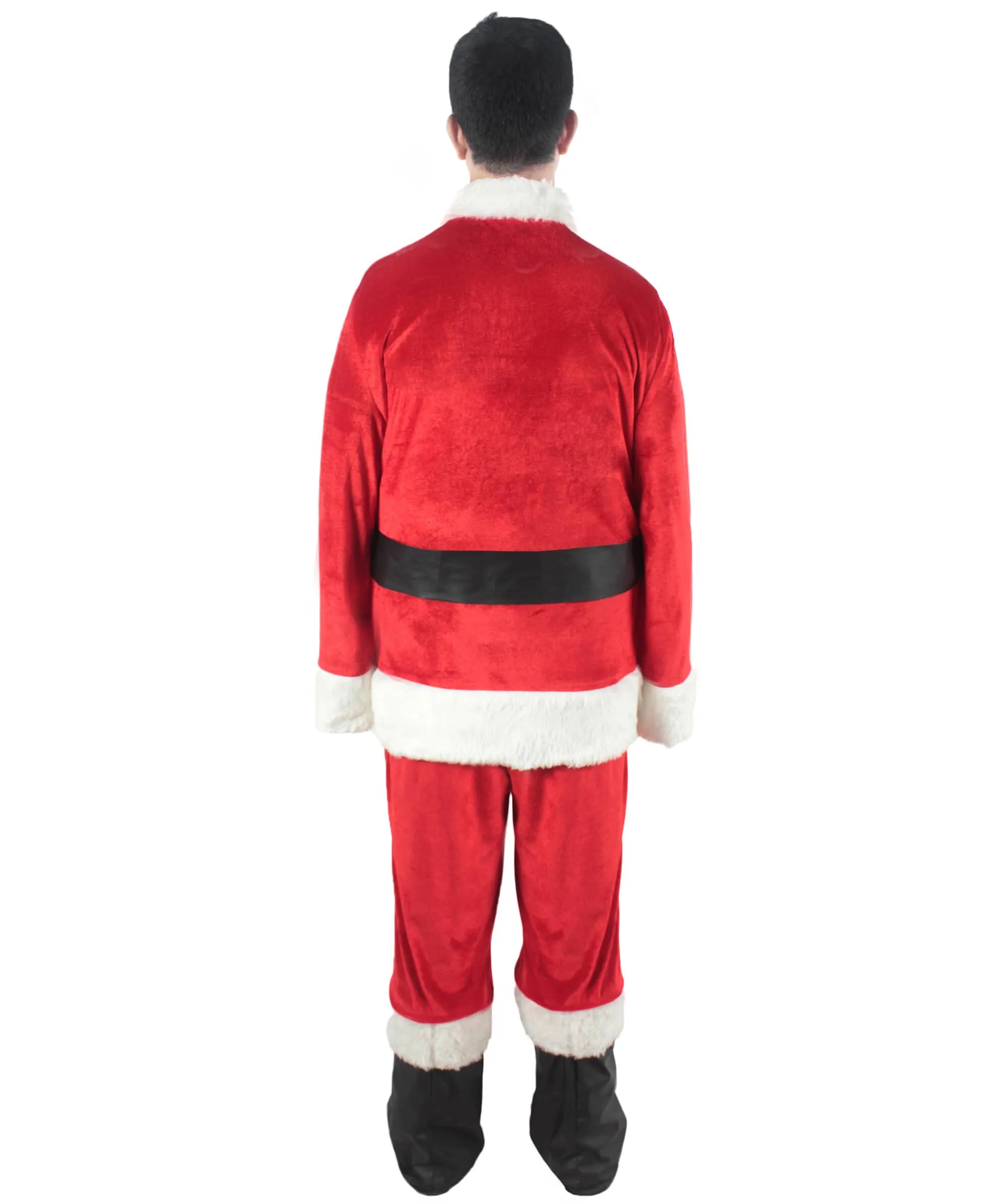 Men's Christmas Santa Body Suit Costume Bundle