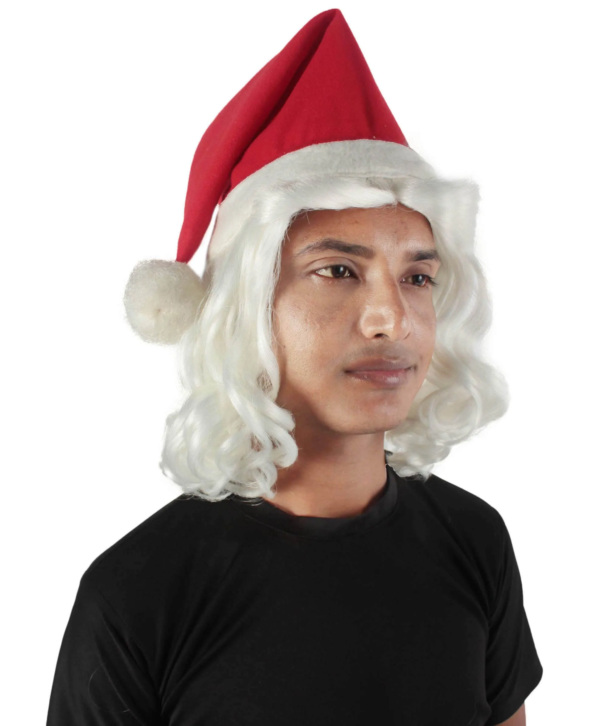 Men's Christmas Santa Body Suit Costume Bundle