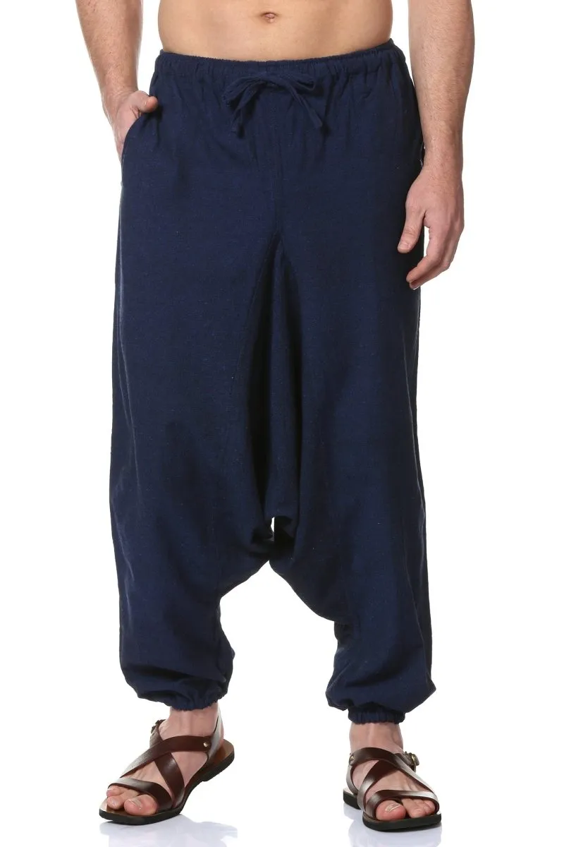 Men's Harem Pack of 2 | Dark Blue & Cream | Fits Waist Sizes 28 to 36 Inches