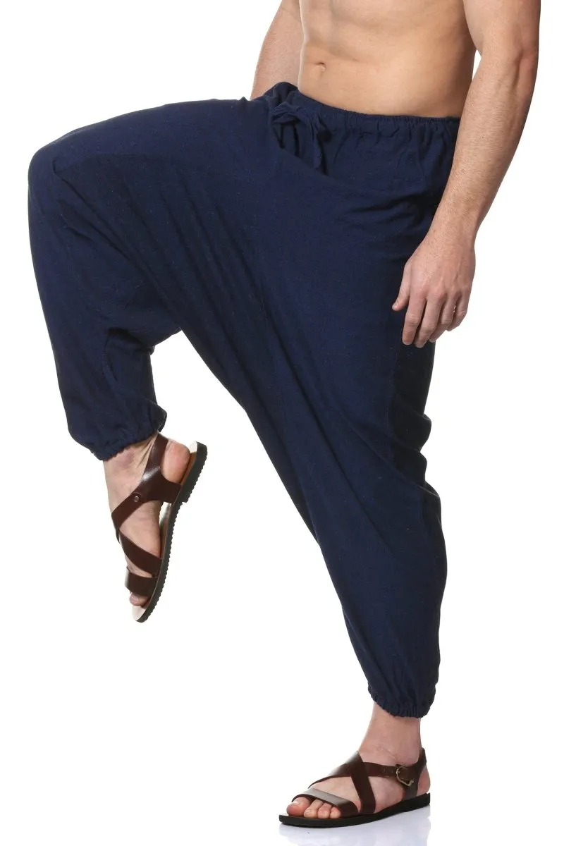 Men's Harem Pack of 2 | Dark Blue & Cream | Fits Waist Sizes 28 to 36 Inches