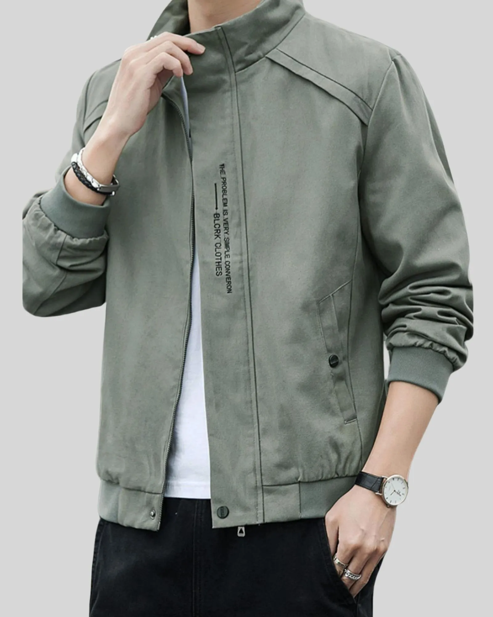 Men's Jacket Lightweight Casual   Windbreaker Coat with Pocket