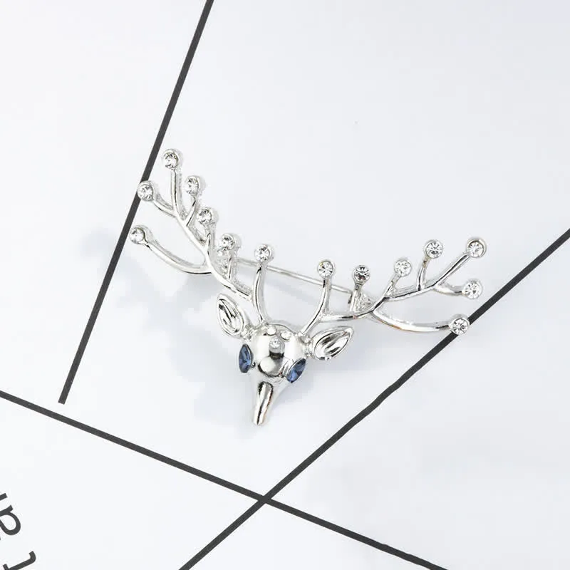 Men's Living Christmas Elk Brooch