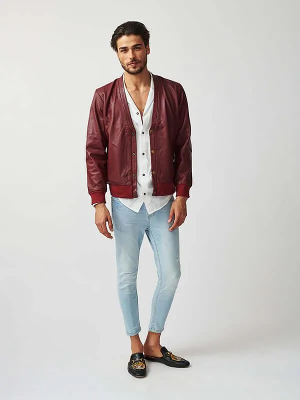 Mens Londoner Cardi Leather Jacket