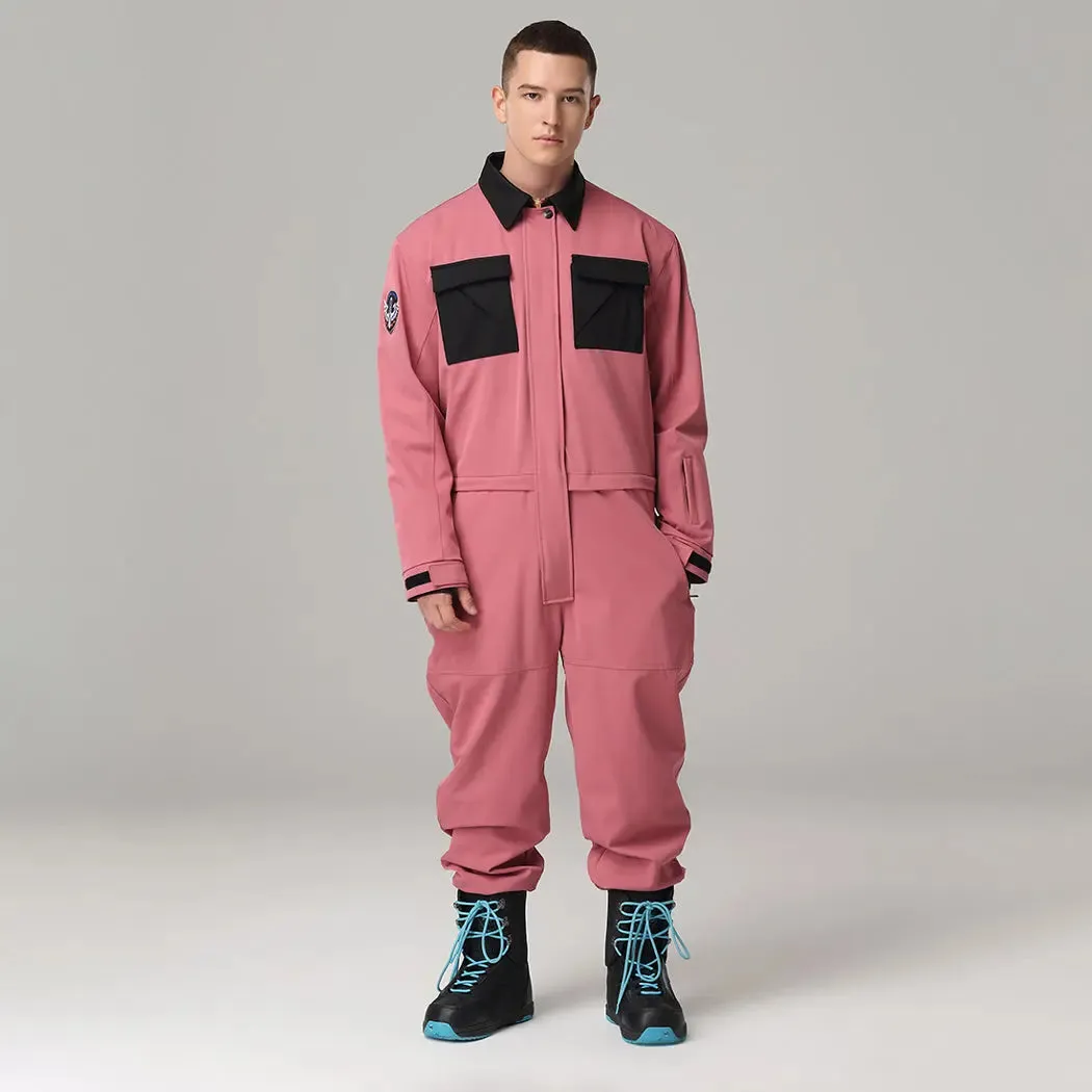 Men's One Piece Ski Suits Waterproof Snowsuits