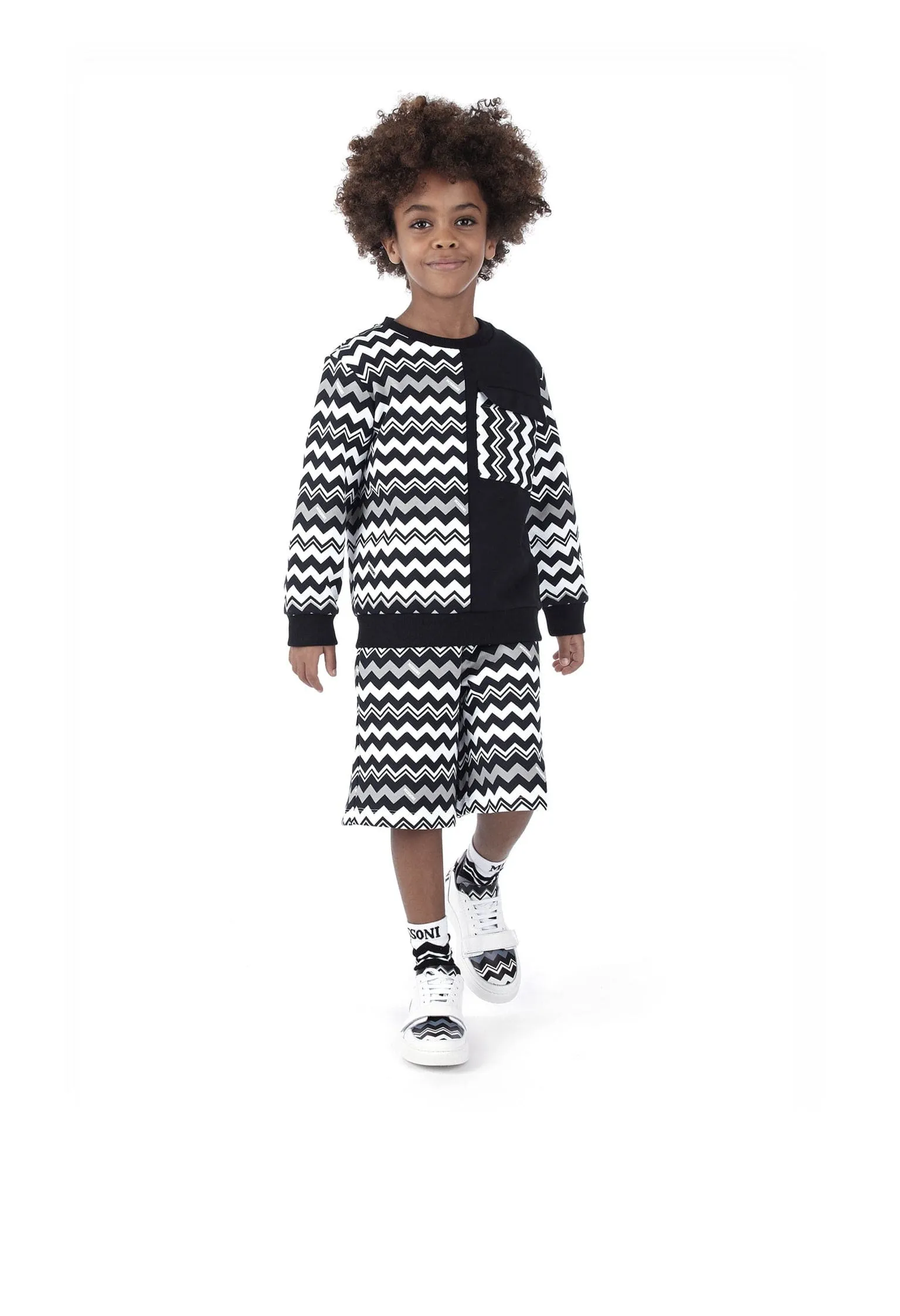 Missoni Kids Zigzag Sweatshirt in Black