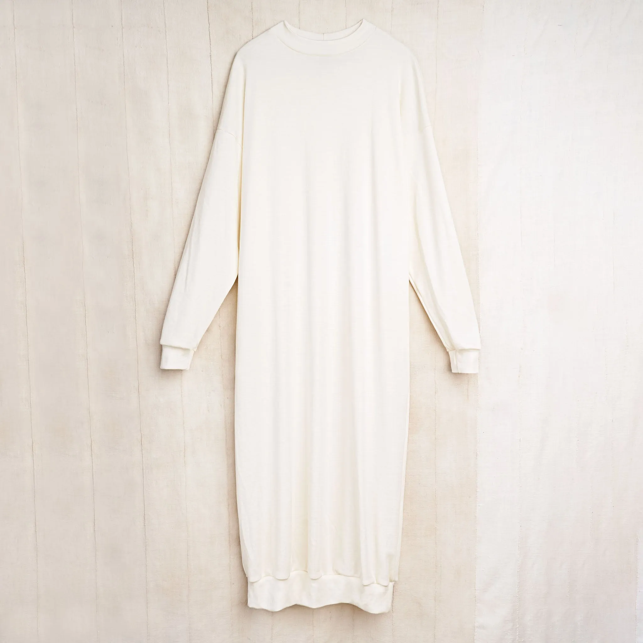 Mockneck Sweaterdress, Undyed Merino Wool