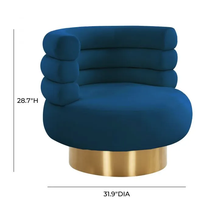 Naomi Velvet Swivel Chair