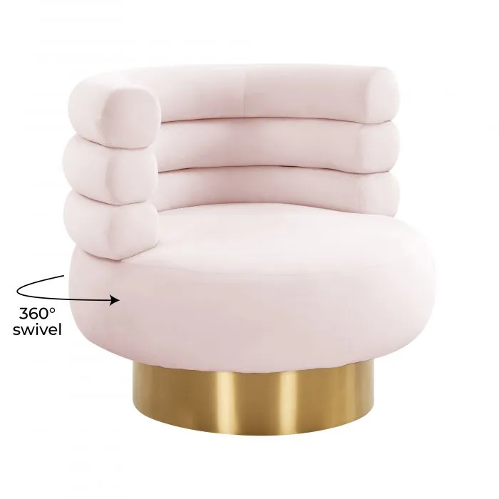 Naomi Velvet Swivel Chair