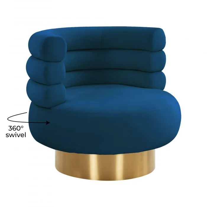 Naomi Velvet Swivel Chair