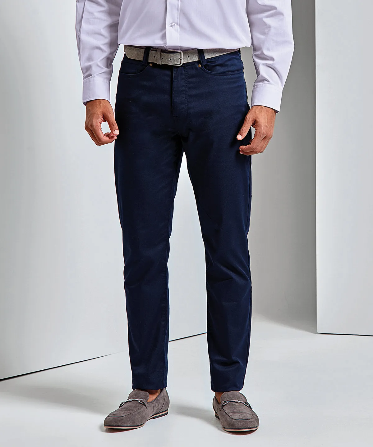 Navy - Performance chino jeans